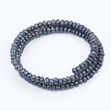 6mm Freshwater Pearl Bracelet for Men Women Kids Multi-Layered Pearl Bracelet