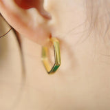 925 Silver Geometric Open Earrings for Women