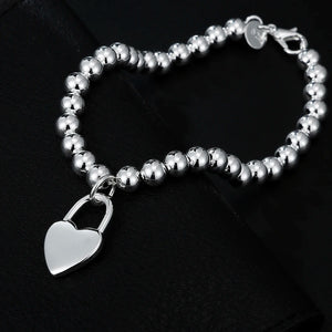 925 Silver Charm Bracelets for Women, Wedding Jewelry