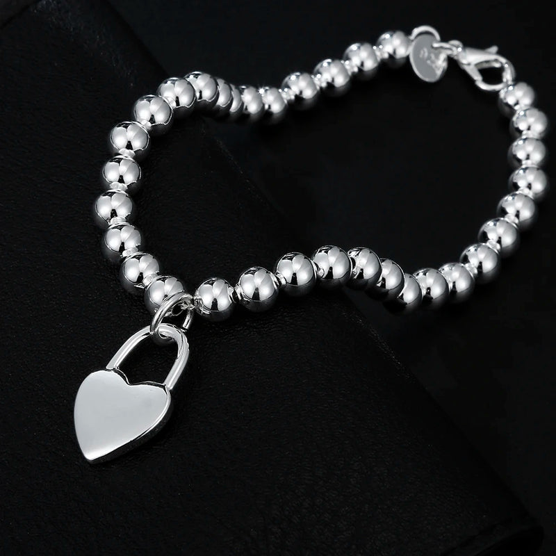 925 Silver Charm Bracelets for Women, Wedding Jewelry