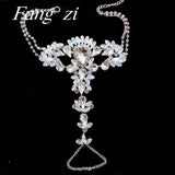 Bohemian Crystal Wedding Bracelet Set