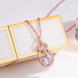 925 Sterling Silver Heart Lock Necklace Crystal Bear Pendant Chocker