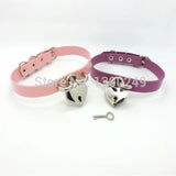 Punk Leather Choker Necklace Heart Lock Rivet Harajuku Collar Goth Neck Belt