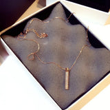 Japanese Rhinestone Geometric Clavicle Necklace Short Necklace