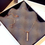 Japanese Rhinestone Geometric Clavicle Necklace Short Necklace