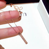 Japanese Rhinestone Geometric Clavicle Necklace Short Necklace