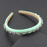 Rhinestone Hair Band Thin Silk Strip Street Beach 860