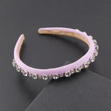 Rhinestone Hair Band Thin Silk Strip Street Beach 860