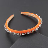 Rhinestone Hair Band Thin Silk Strip Street Beach 860