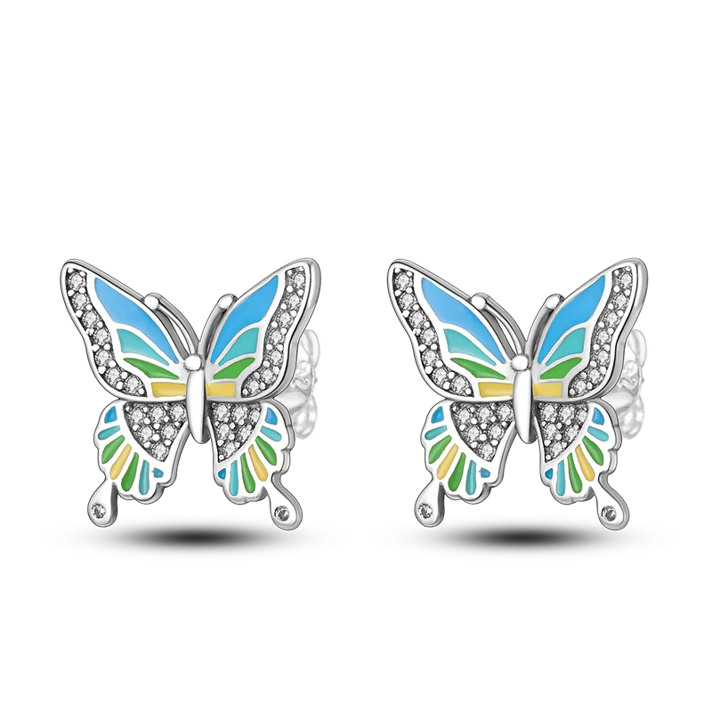 925 Silver Butterfly Ear Pin Jewelry for Women