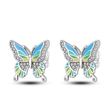 925 Silver Butterfly Ear Pin Jewelry for Women