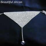 Vintage Rhinestone Women's Ring Bracelet Chain Crystal Bracelet Wedding Jewelry
