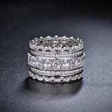 Women's Crystal Lace Hollow Engagement Ring