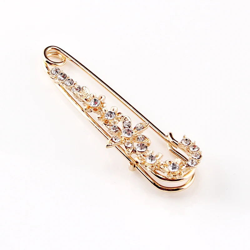Colorful Rhinestone Flower Brooch Lapel Pin Wedding Jewelry Accessory