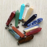 Natural Stone Mix Pendant Charms for Jewelry Making 12pcs/lot