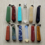 Natural Stone Mix Pendant Charms for Jewelry Making 12pcs/lot