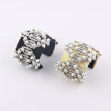 Exaggerated Rhinestone Pearl Mesh Bracelet Ladies Prom Catwalk Travel