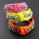 Baroque Rhinestone Silk Headband Street Travel Hair Accessories