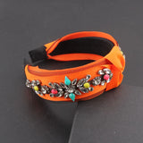 Baroque Rhinestone Silk Headband Street Travel Hair Accessories