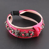 Baroque Rhinestone Silk Headband Street Travel Hair Accessories