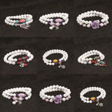 Colorful Shell Round Beaded Bracelet for Women Bangle Jewelry