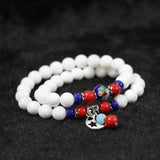 Colorful Shell Round Beaded Bracelet for Women Bangle Jewelry