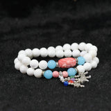 Colorful Shell Round Beaded Bracelet for Women Bangle Jewelry
