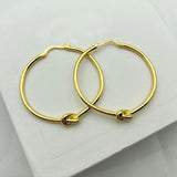 Yellow Large Circle Knot Earrings for Women