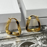 Twist Flower Earrings Square Earrings OL Bright Jewelry Girl Hot