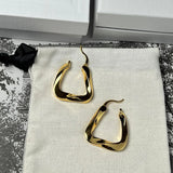Twist Flower Earrings Square Earrings OL Bright Jewelry Girl Hot