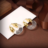 Transparent Women Wedding Earrings Round Earring