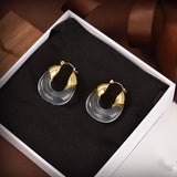 Transparent Women Wedding Earrings Round Earring