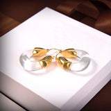 Transparent Women Wedding Earrings Round Earring