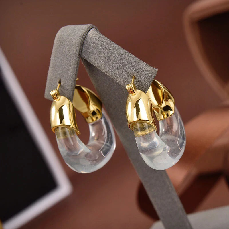 Transparent Women Wedding Earrings Round Earring