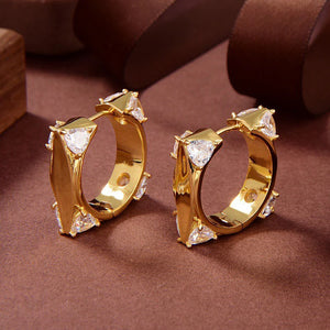 Square Rock Earrings for Men & Women
