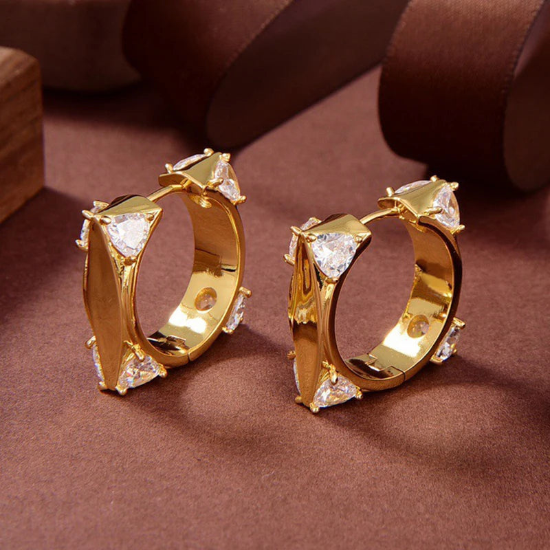 Square Rock Earrings for Men & Women