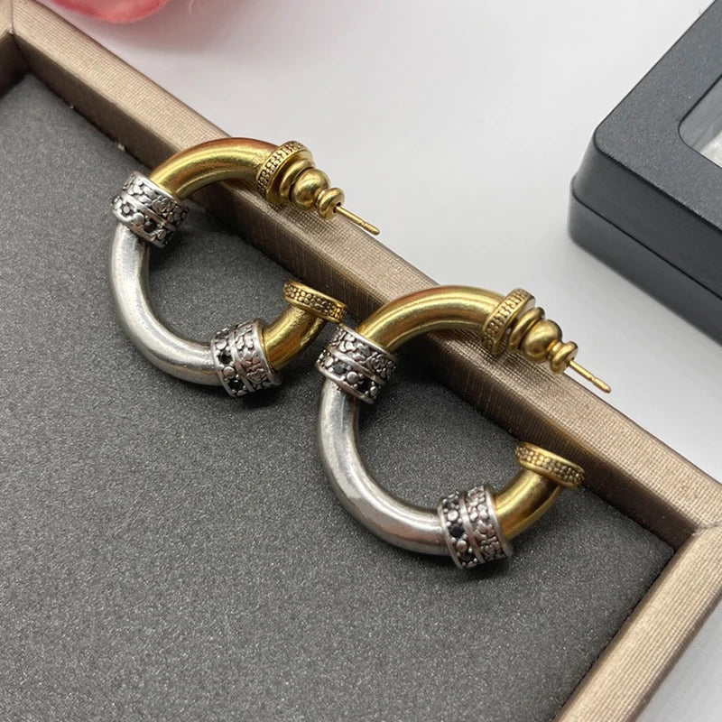 Mixed-Color Punk Rock Earrings