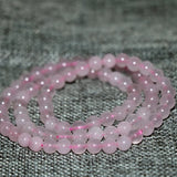 6mm Pink Jade Stone Chalcedony Round Beads Bracelet DIY Jewelry