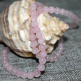 6mm Pink Jade Stone Chalcedony Round Beads Bracelet DIY Jewelry