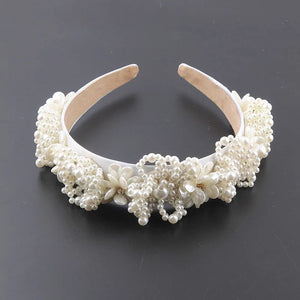 Pearl Flower Headband for Prom Party Hair Accessories