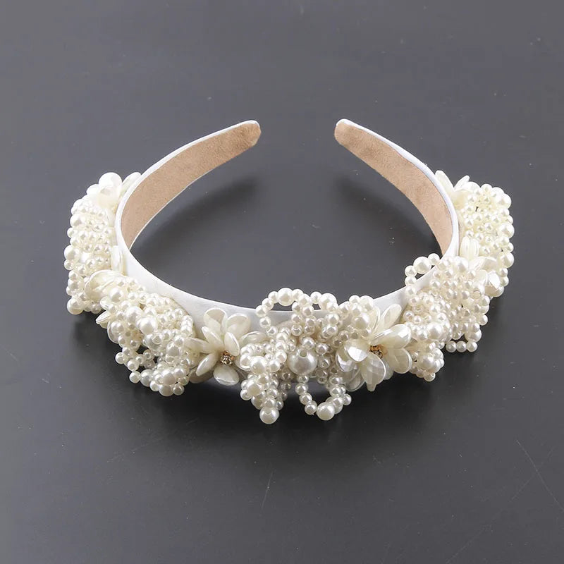 Pearl Flower Headband for Prom Party Hair Accessories
