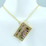 Crystal Abacus Pendant DIY Necklace for Men and Women