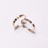 Geometric Cubic Zirconia Earrings Titanium Steel