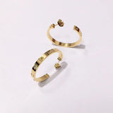 Geometric Cubic Zirconia Earrings Titanium Steel
