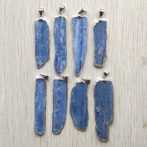Natural Kyanite Stone Pendants for Jewelry Making 8pcs/lot