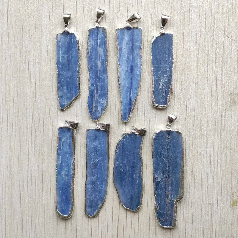 Natural Kyanite Stone Pendants for Jewelry Making 8pcs/lot