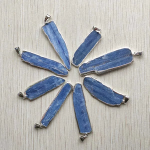 Natural Kyanite Stone Pendants for Jewelry Making 8pcs/lot