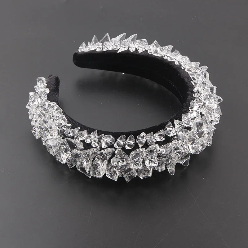 Crystal Sponge Headband for Prom Catwalk Hair Accessories