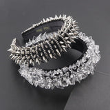 Crystal Sponge Headband for Prom Catwalk Hair Accessories