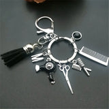 Retro Hairstyle Charm Tassel Keychain DIY Jewelry